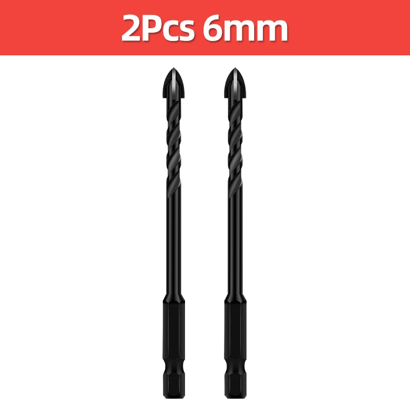 Cross Hex Drill Bit Set For Concrete Porcelain Tile Glass Metal Multifunction Drill Bits Kit Power Tools Drilling Drills