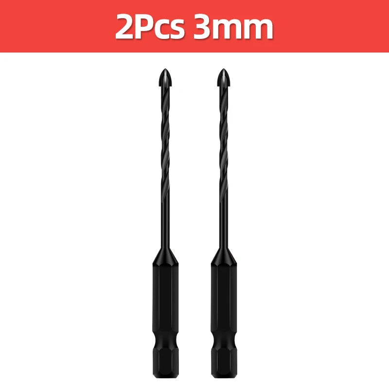 Cross Hex Drill Bit Set For Concrete Porcelain Tile Glass Metal Multifunction Drill Bits Kit Power Tools Drilling Drills