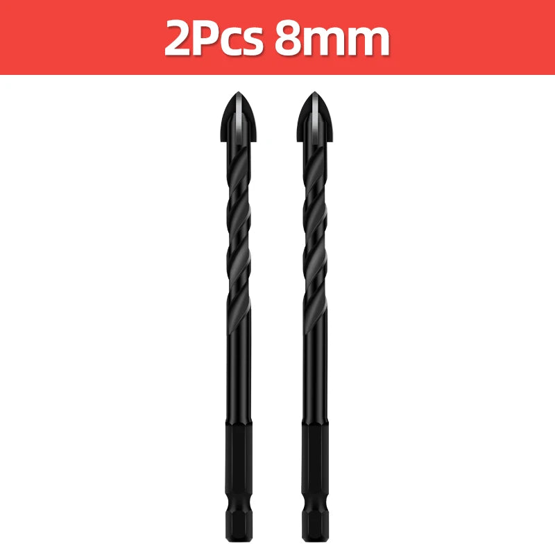 Cross Hex Drill Bit Set For Concrete Porcelain Tile Glass Metal Multifunction Drill Bits Kit Power Tools Drilling Drills